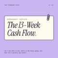 The 13-Week Cash Flow cover