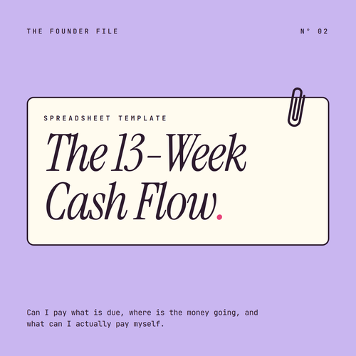 The 13-Week Cash Flow cover
